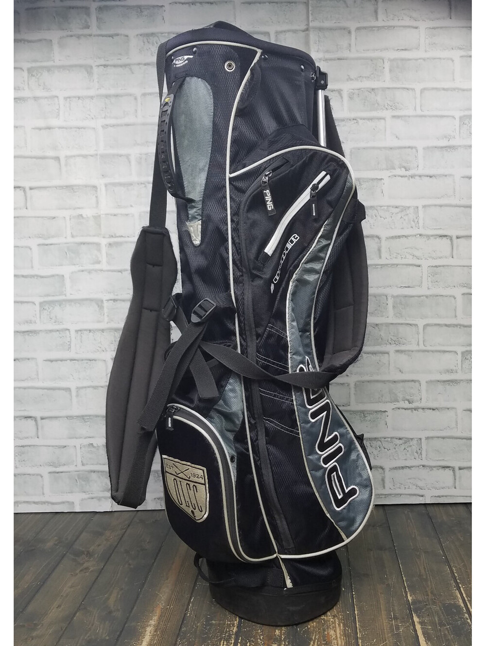 Ping 4 Under Lightweight Stand Carry Golf Bag 4 Way Divider Blue Black **READ**